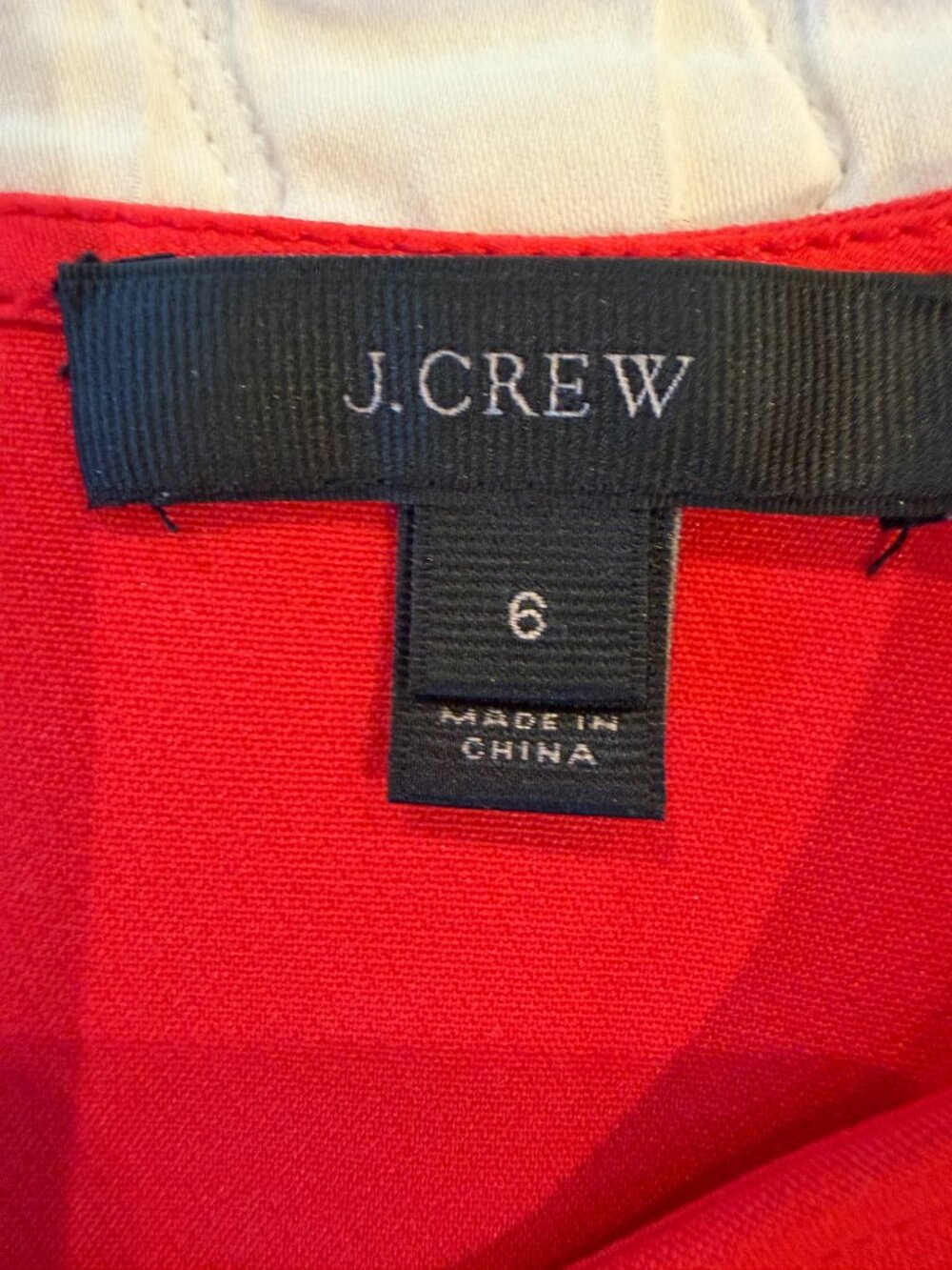 J.Crew Red Scalloped Sleeveless Top – Size 6 - Picture 5 of 6